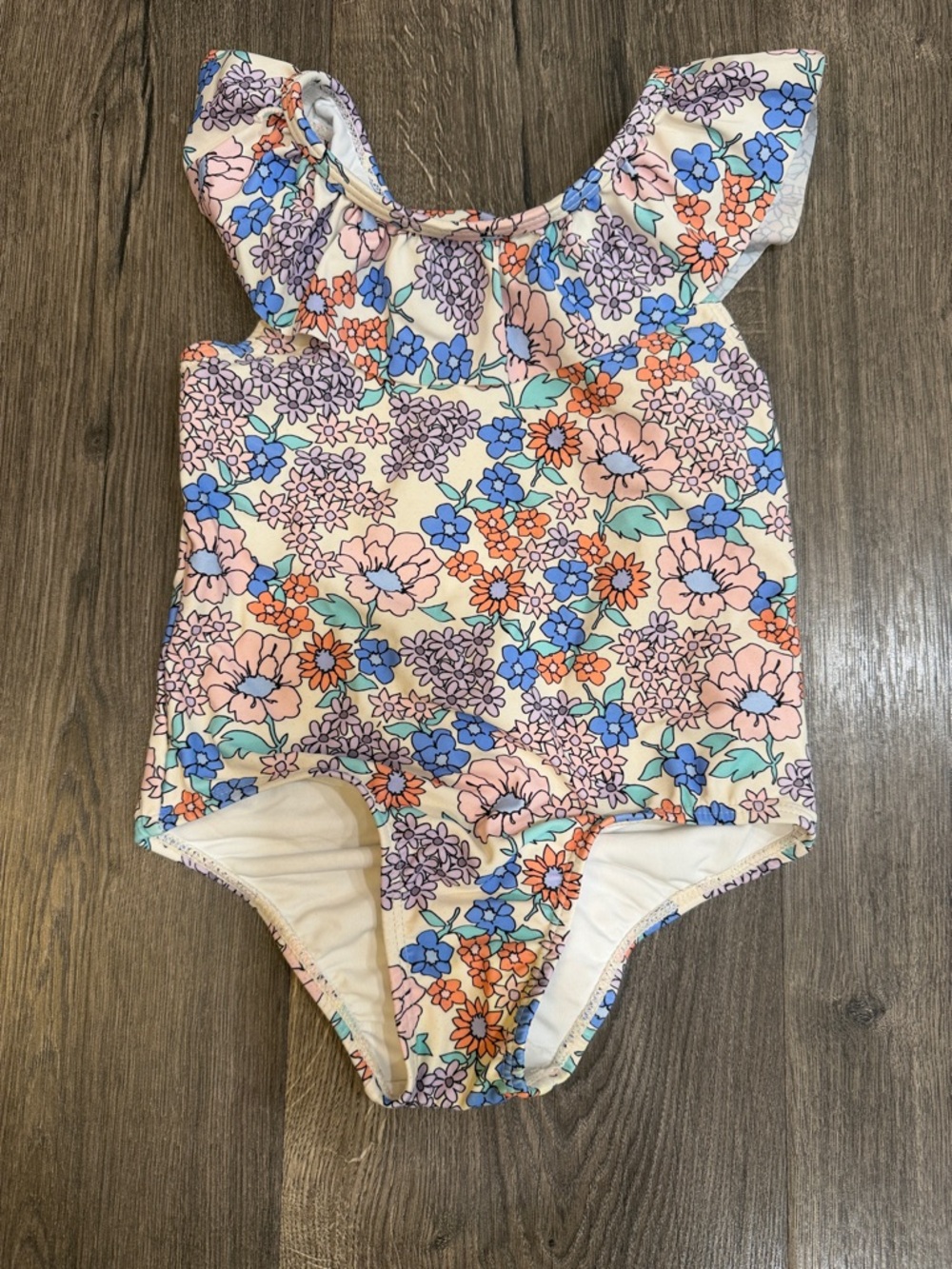 Jessica Simpson Kids One Piece Swimsuit in Cream, Pink, Blue, Orange, Purple